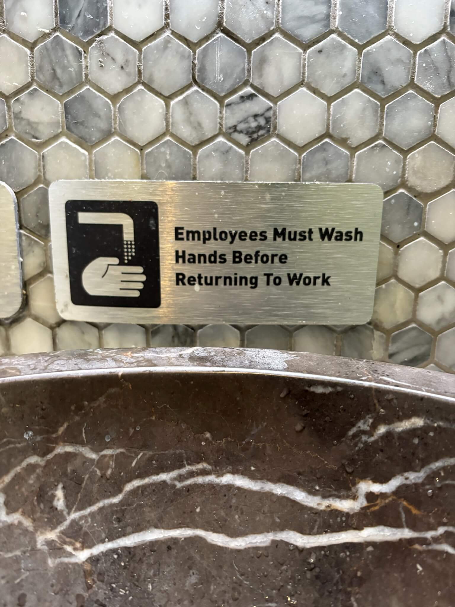employees must wash hands before returning to work