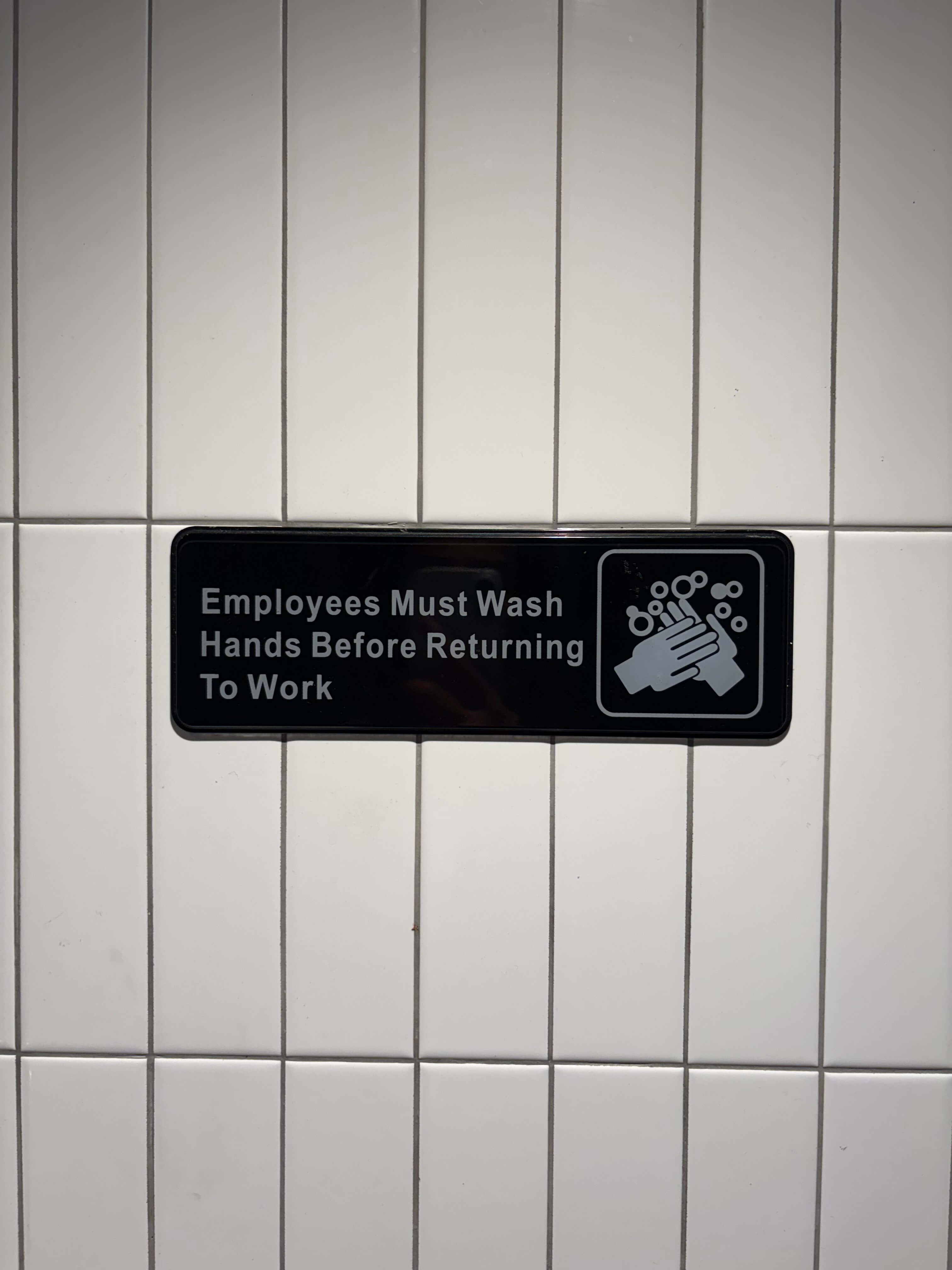 employees must wash hands before returning to work