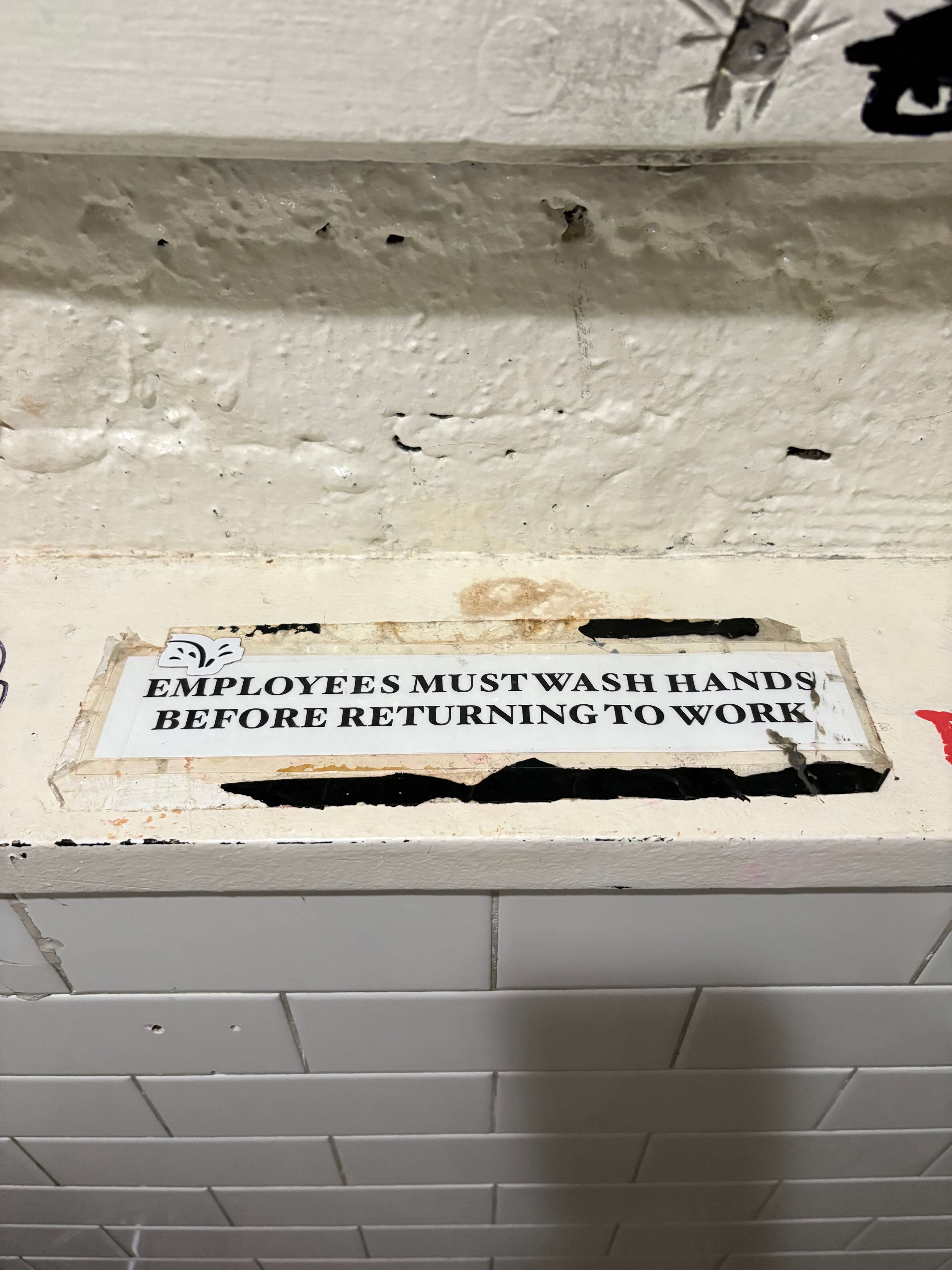 employees must wash hands before returning to work